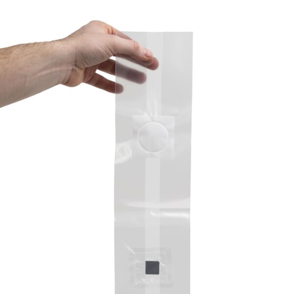 Maišelis su 0,2μ filtru ir savaime užsiveriančia anga 18×50 cm, 10 pak